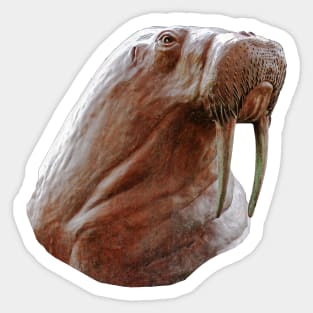 Walrus head statue Sticker
